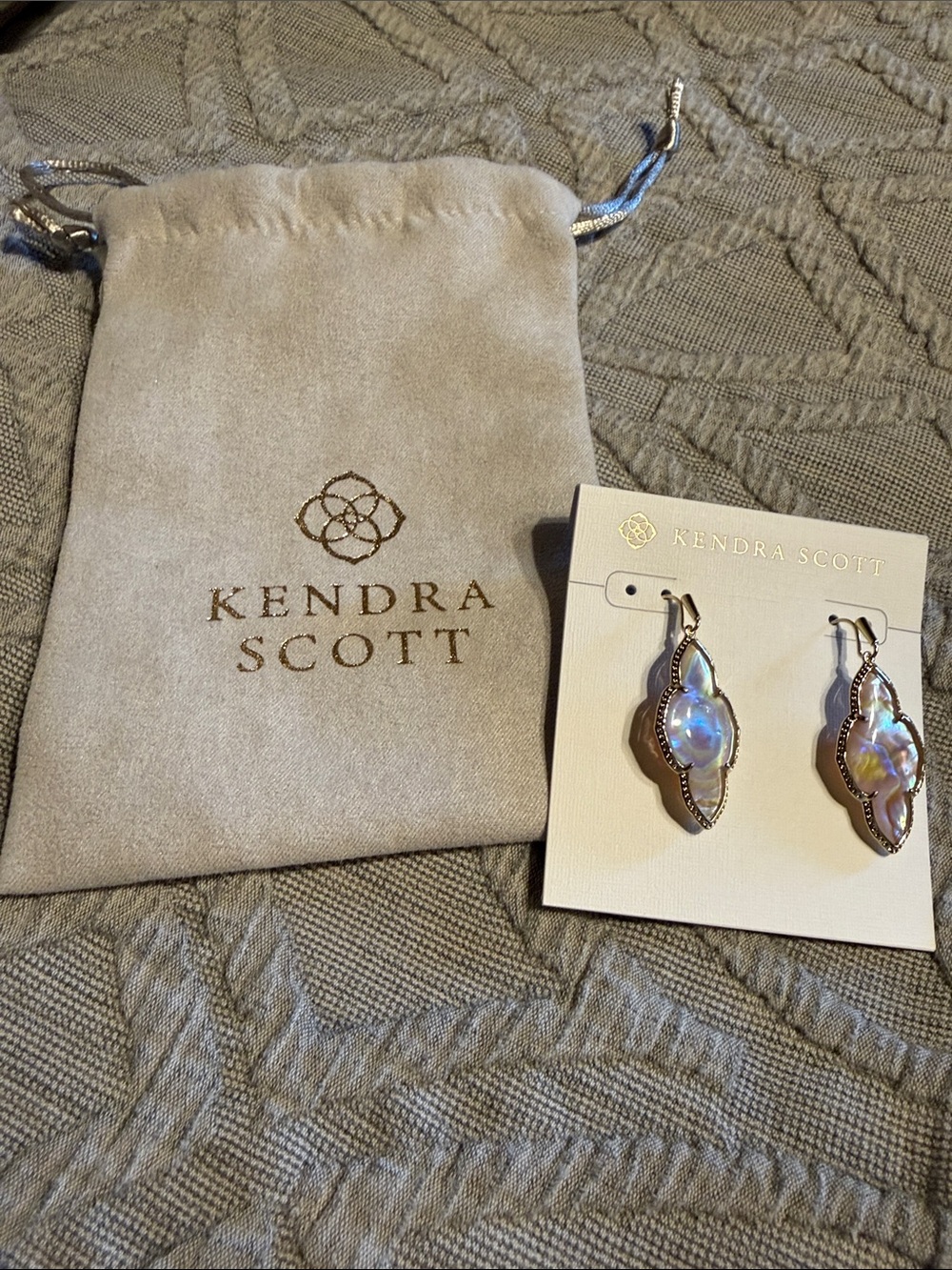 Kendra Scott Iridescent Opal Teardrop Earrings - Silver Frame